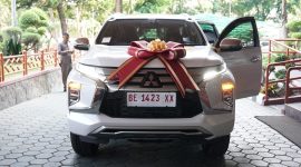 Mobil Pajero Sport untuk Unila dari Perusahaan BUMN. 